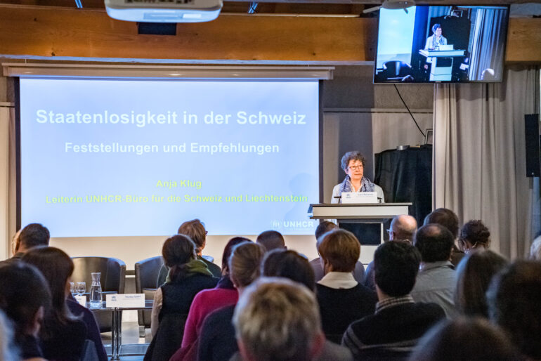 Impressionen der Podiumsdiskussion "Staatenlosigkeit in der Schweiz"; 13.11.2018; Polit-Forum Bern; Foto: Susanne Goldschmid
