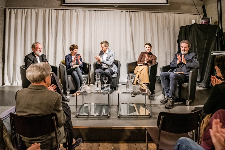 Podiumsdiskussion "Fürs Helfen verurteilt"; Polit-Forum Bern; 09.10.2019; Bild: Susanne Goldschmid