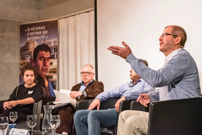 Impressions de la discussion "Les apatrides en Suisse"; 13.11.2018; Polit-Forum Bern; Photo: Susanne Goldschmid